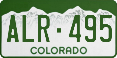 CO license plate ALR495