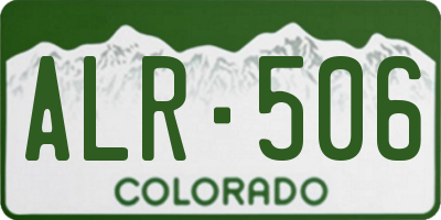 CO license plate ALR506