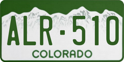 CO license plate ALR510