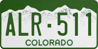 CO license plate ALR511
