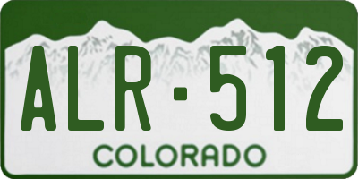 CO license plate ALR512