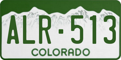 CO license plate ALR513