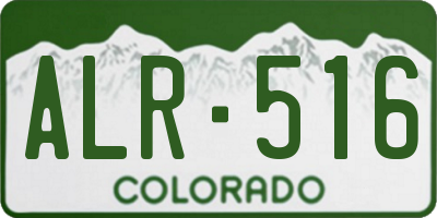 CO license plate ALR516