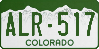CO license plate ALR517