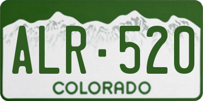 CO license plate ALR520