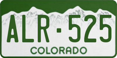CO license plate ALR525