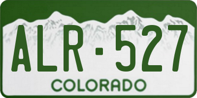 CO license plate ALR527