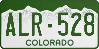 CO license plate ALR528