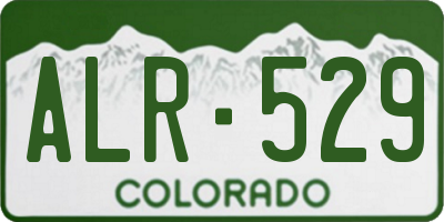 CO license plate ALR529