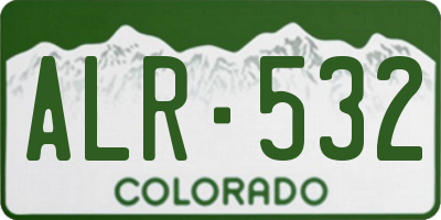 CO license plate ALR532
