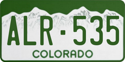 CO license plate ALR535