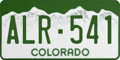 CO license plate ALR541