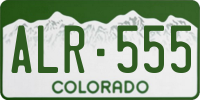 CO license plate ALR555