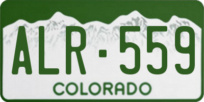 CO license plate ALR559