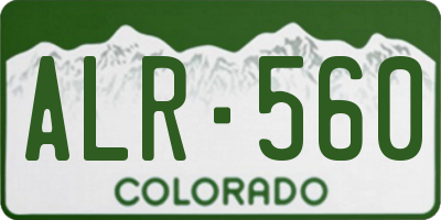 CO license plate ALR560