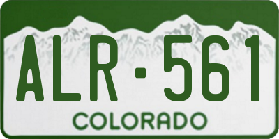 CO license plate ALR561