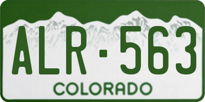 CO license plate ALR563