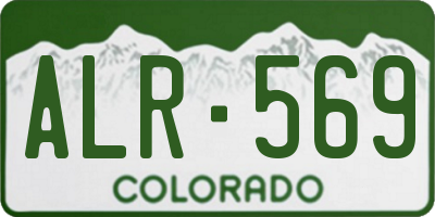 CO license plate ALR569