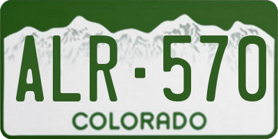 CO license plate ALR570