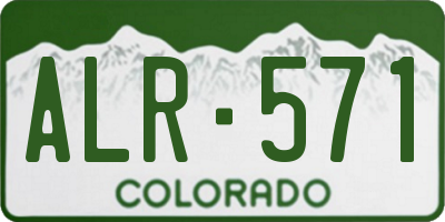 CO license plate ALR571