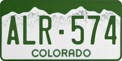 CO license plate ALR574