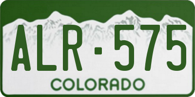 CO license plate ALR575