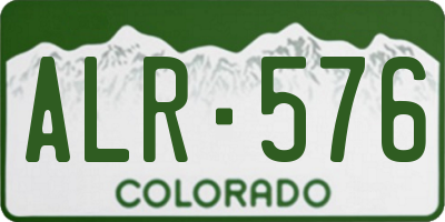 CO license plate ALR576