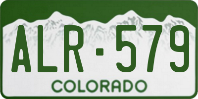 CO license plate ALR579