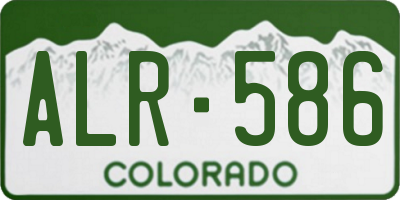CO license plate ALR586