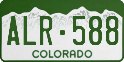 CO license plate ALR588