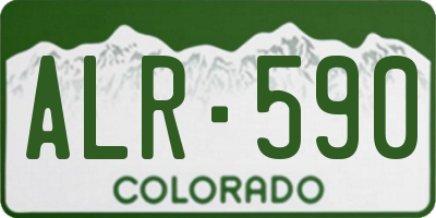 CO license plate ALR590