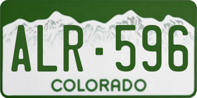 CO license plate ALR596