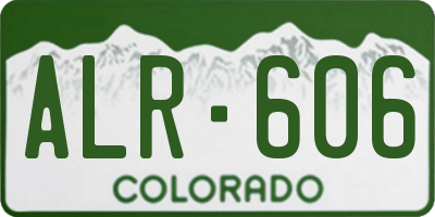 CO license plate ALR606
