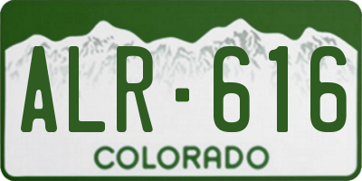 CO license plate ALR616