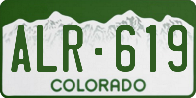 CO license plate ALR619