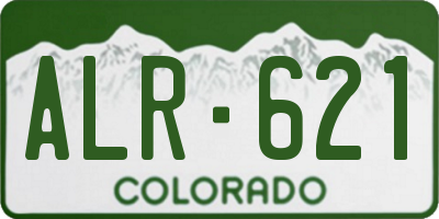 CO license plate ALR621