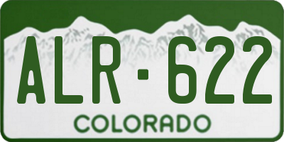 CO license plate ALR622