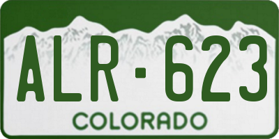 CO license plate ALR623