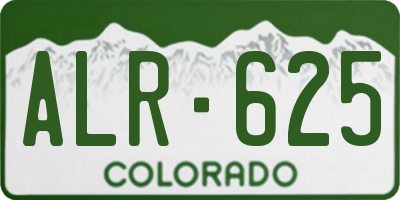 CO license plate ALR625