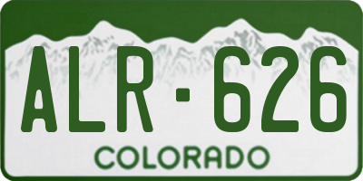 CO license plate ALR626