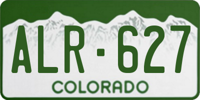 CO license plate ALR627