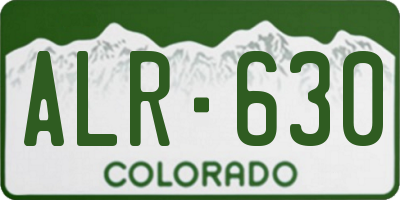 CO license plate ALR630