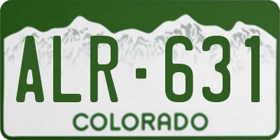 CO license plate ALR631
