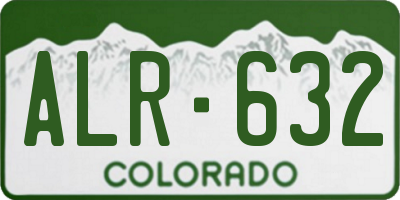 CO license plate ALR632