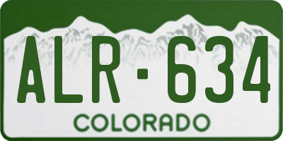 CO license plate ALR634