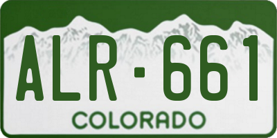 CO license plate ALR661