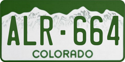 CO license plate ALR664