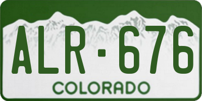 CO license plate ALR676