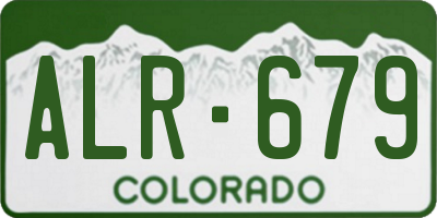 CO license plate ALR679