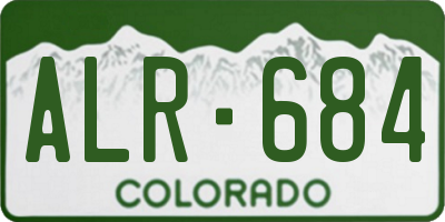 CO license plate ALR684